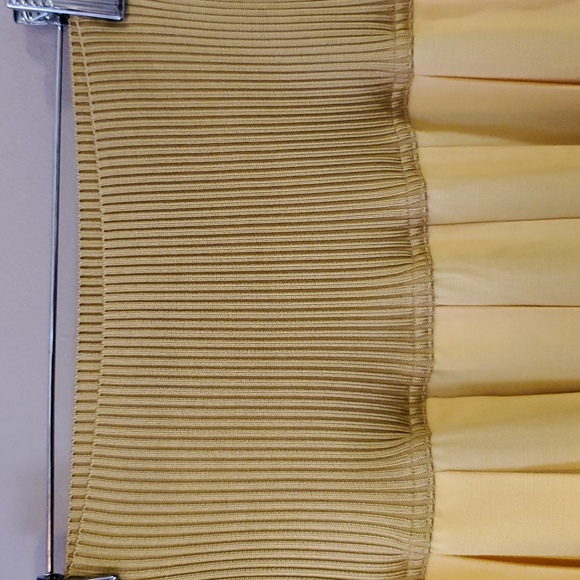 Peter Do Pleated Color Block Yellow Orange Skirt Size S - Picture 5 of 15